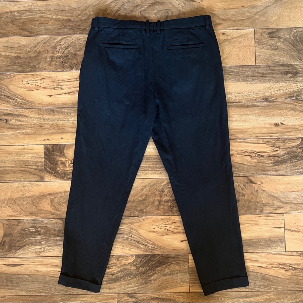 All Saints Slim Fit Cropped Tapered Wool Blend Pants - Picture 2 of 3